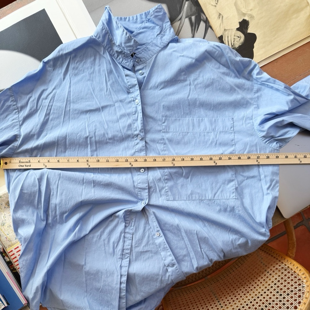 Banana Republic Oversized Light Blue Button Up Shirt - Picture 5 of 5